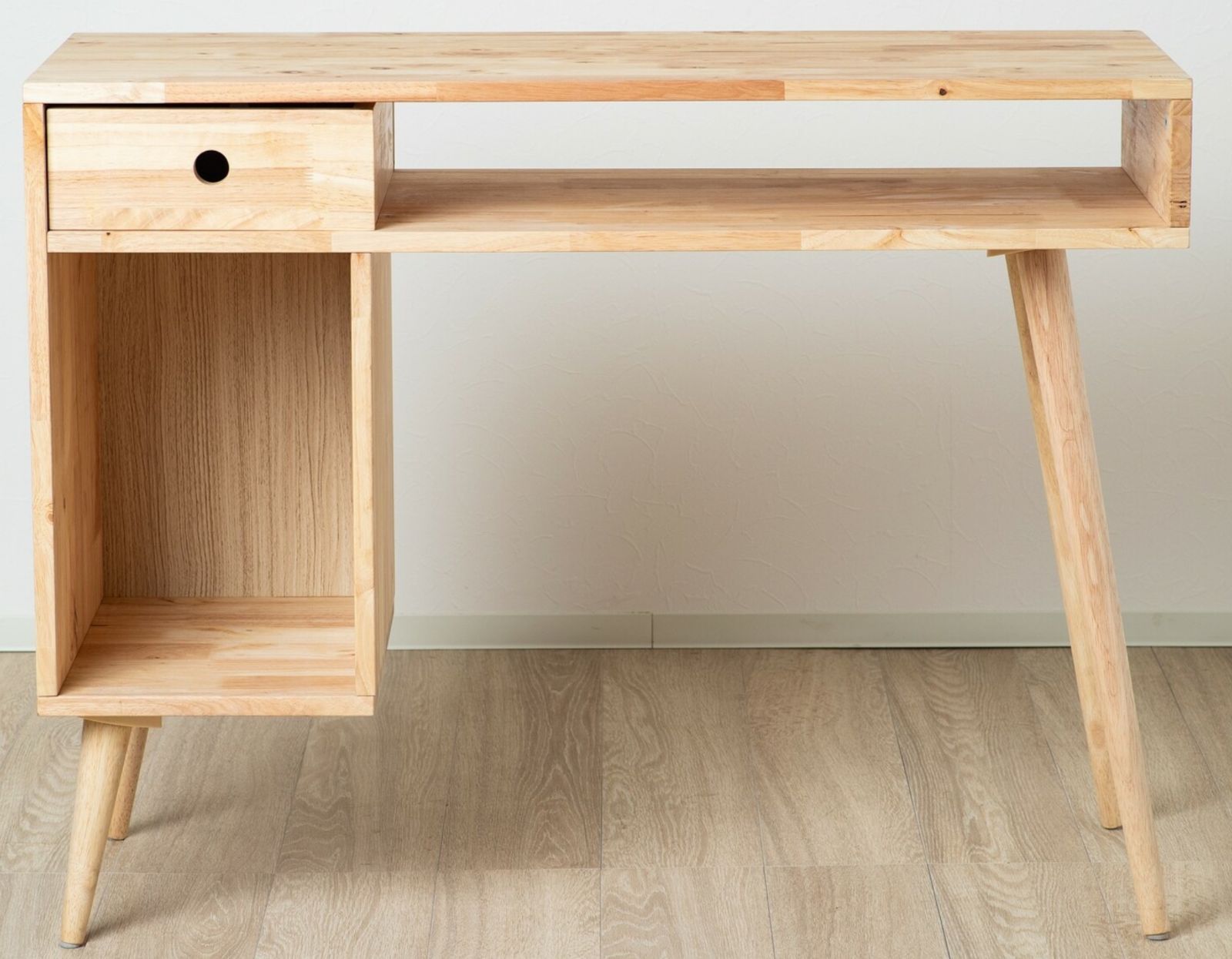 天然木をふんだんに使ったナチュラルシリーズ ＜100片袖デスクII  