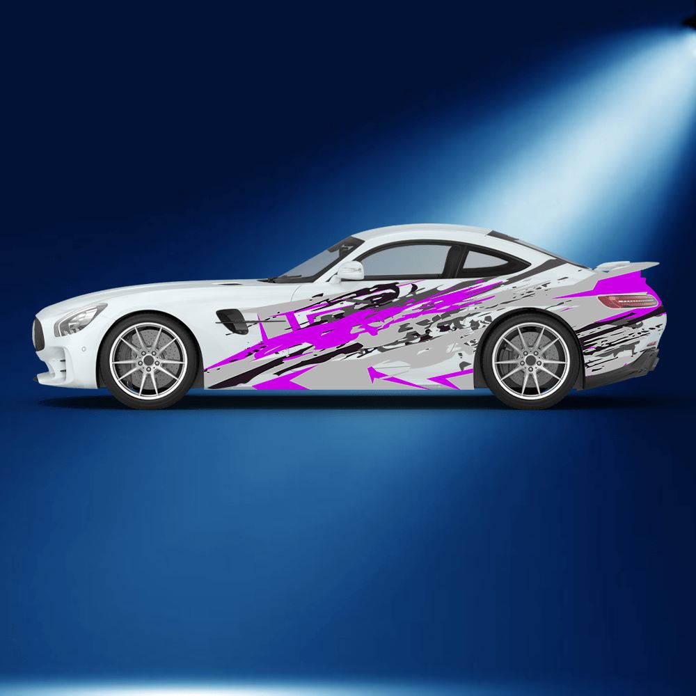 耐久性とUV耐性のサイドステッカー 車