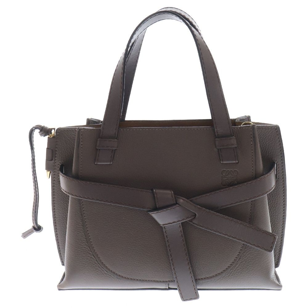 LOEWE ロエベ ゲート トップハンドル 2WAY ミニ ハンドバッグ ショルダーバッグ ブラウン レディース