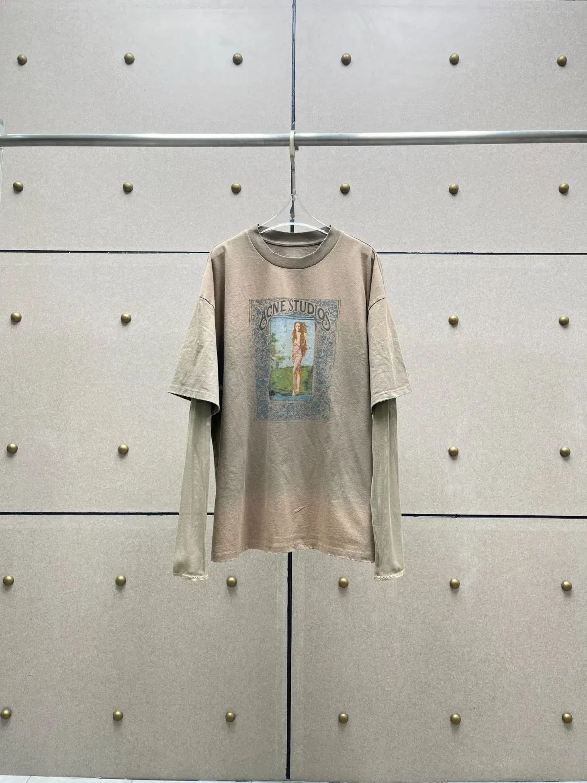 Acne Studios レイヤードプリントTシャツ