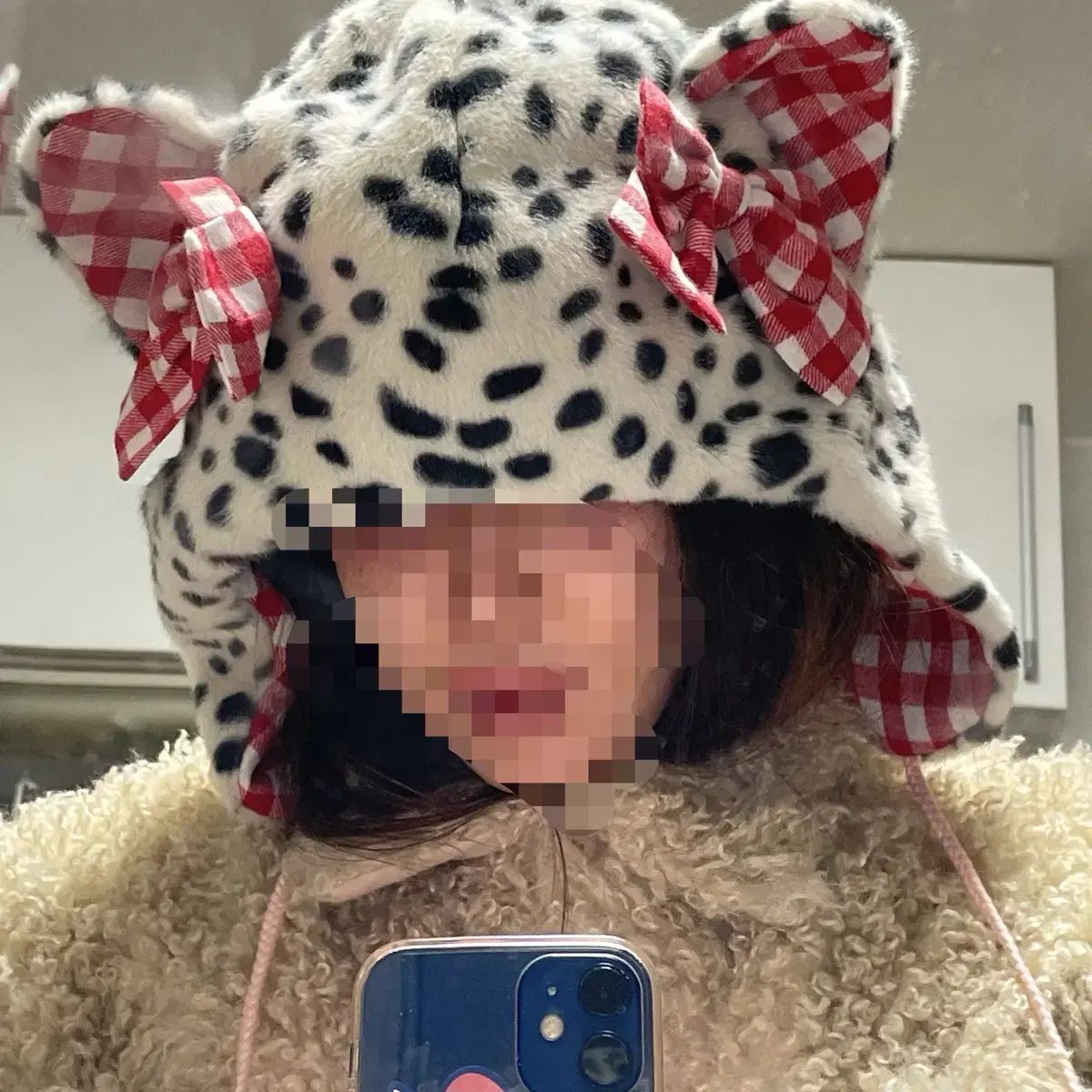 猫 ファー 帽子 出品