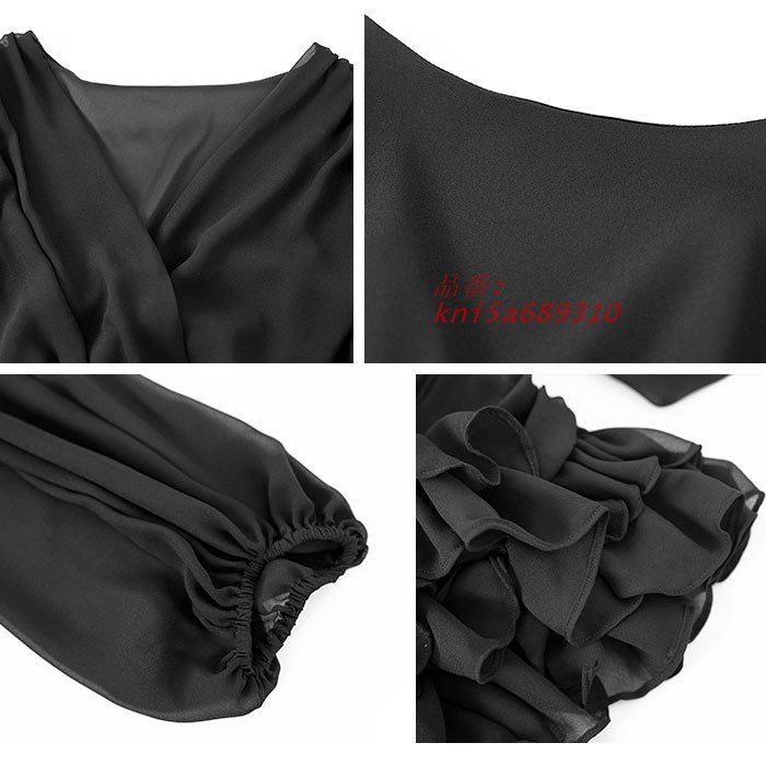 シースルー長袖 ウエストフリルショートタイトミニワンピース 黒 セクシー キャバ スナック 服 韓国 ドレス レディース kni5a689310 WWW_MORNINGWALKER_COM