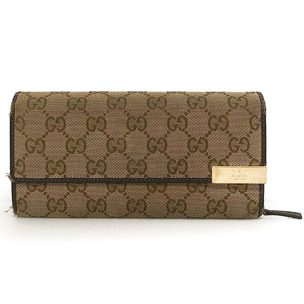 GUCCI【グッチ】 257011 GG 二つ折長財布 GGキャンバス×レザー