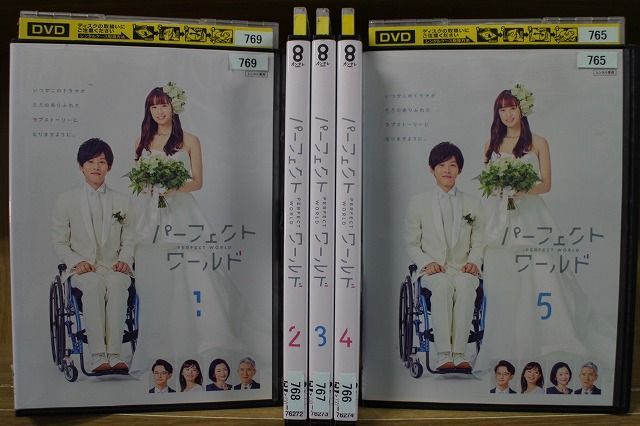 DVD パーフェクトワールド 全5巻 ※ケース無し発送 レンタル落ち ZT307