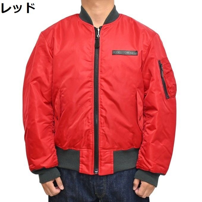 AVIREX アヴィレックス 783-5952019 レッド色 50周年記念 MA-1 フライトジャケット シグネチャー ビッグロゴ ミリタリー アビレックス アウター メンズ
