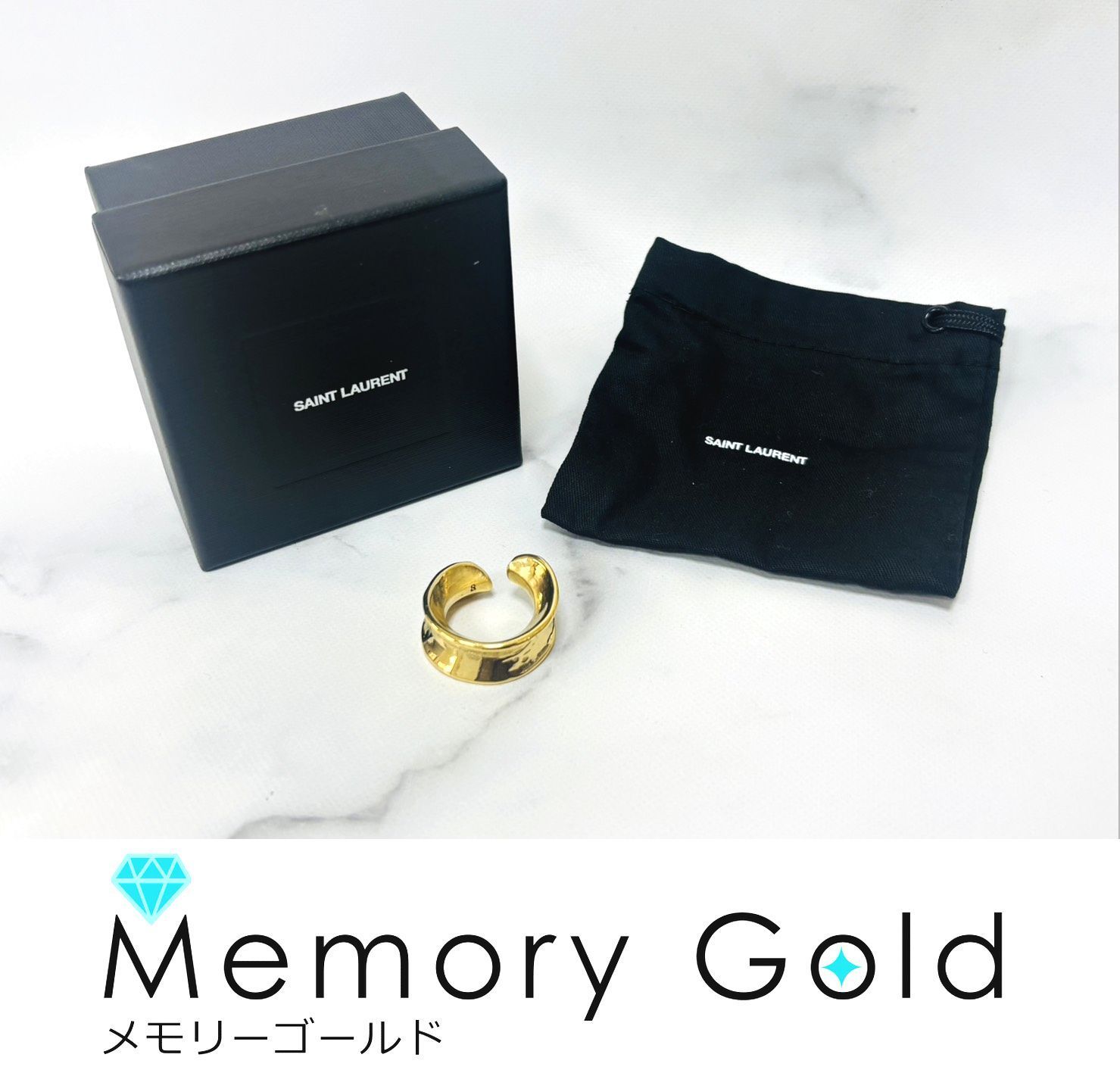 SAINT LAURENT サンローラン イヤーカフ ＃８ エイジングゴールド ユニセックス K30061