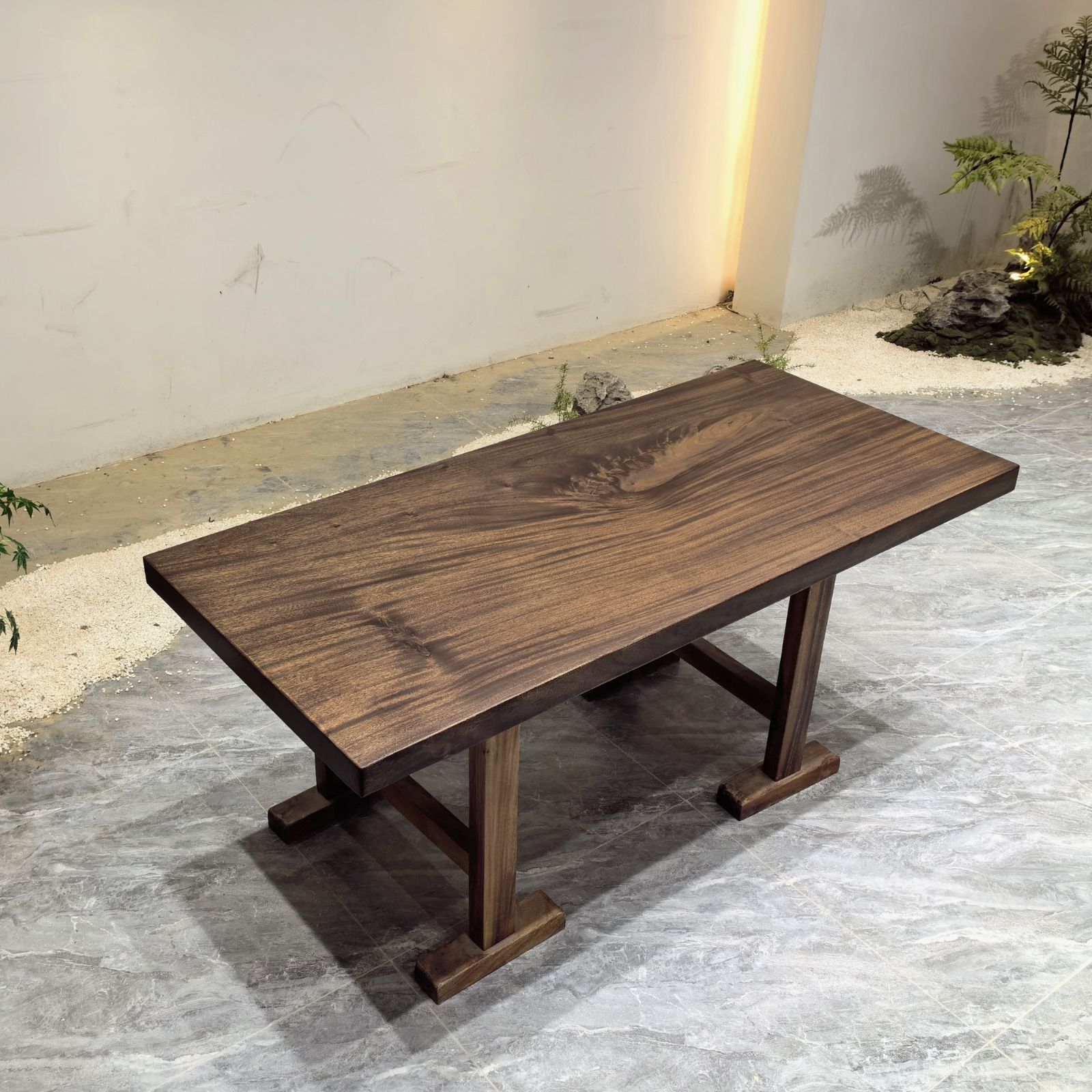 モンキーポッド 一枚板無垢 長さ166cm カウンター ダイニングテーブル