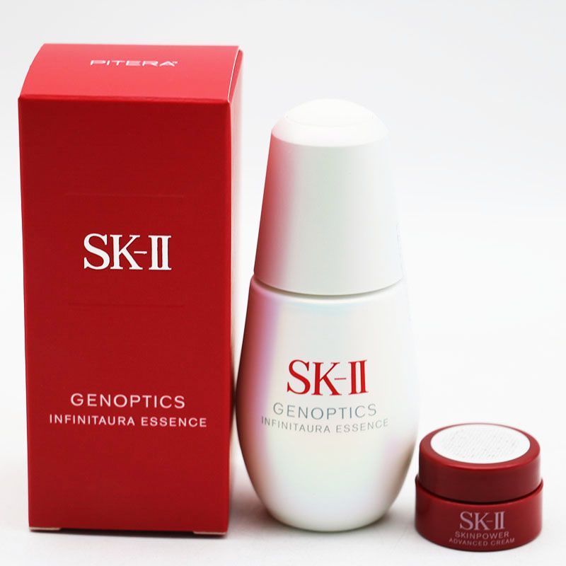 未使用 SK-Ⅱ ジェノプティクス インフィニットオーラ エッセンス 30ml 製造2024年後半 サンプル付き CR7-02-82-01