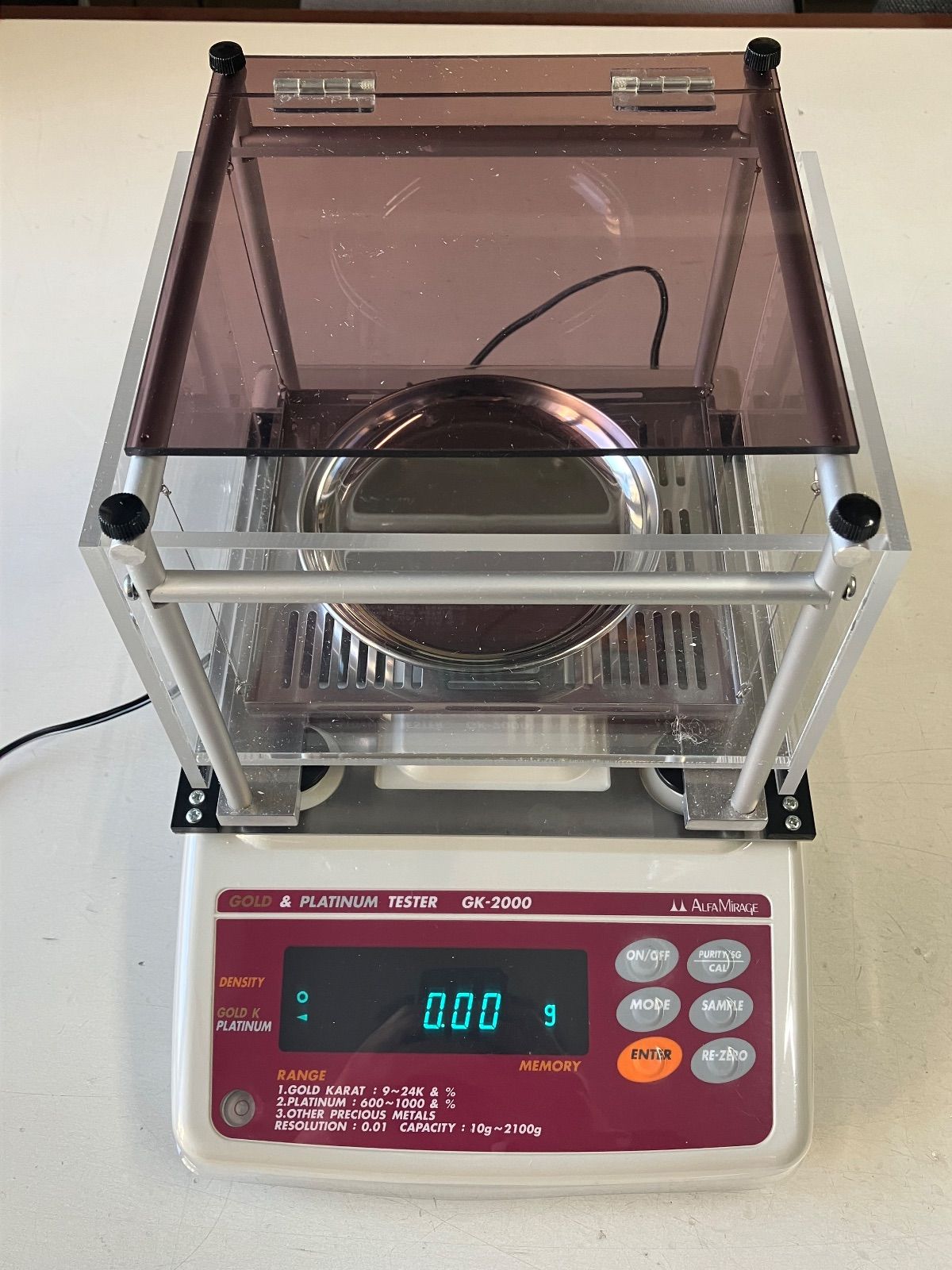 貴金属テスター 比重計 GK-2000 ALFA MIRAGE アルファミラージュ 取扱説明書無し 金判定 純度判定 金 プラチナ買取