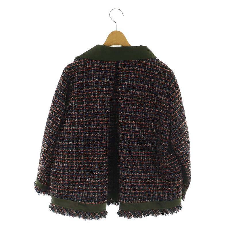 サカイ sacai 22-05983 ウール混ツイードジャケット 2 黒 マルチ