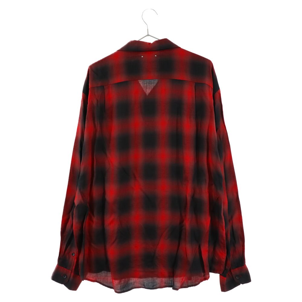 MINEDENIM / 長袖シャツ/3/レーヨン/RED/チェック/MND-TSK001-17-032 MINEDENIM (マインデニム) チェック レーヨン 長袖シャツ レッド MND