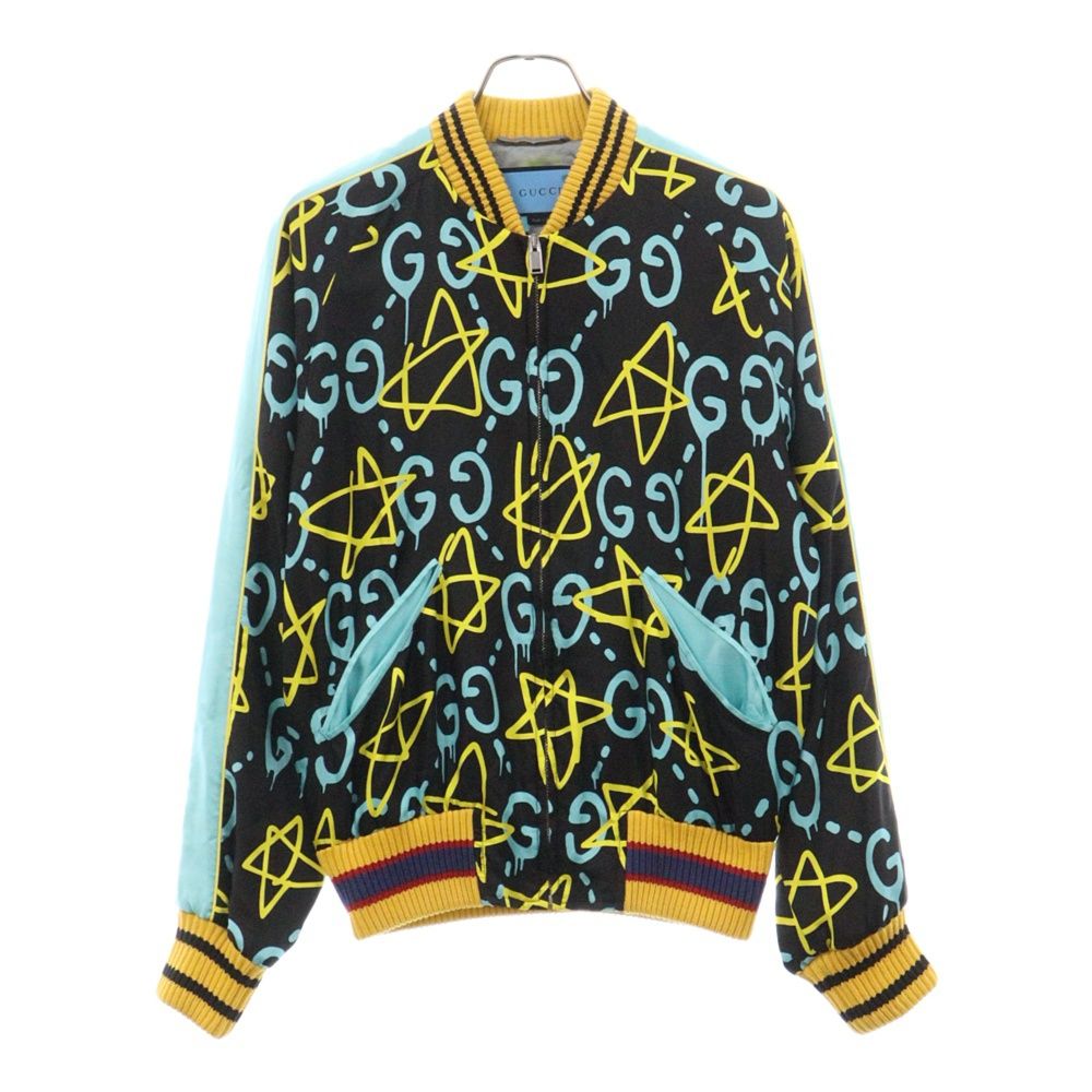 GUCCI (グッチ) GG総柄 シルク グラフィック プリント ボンバー