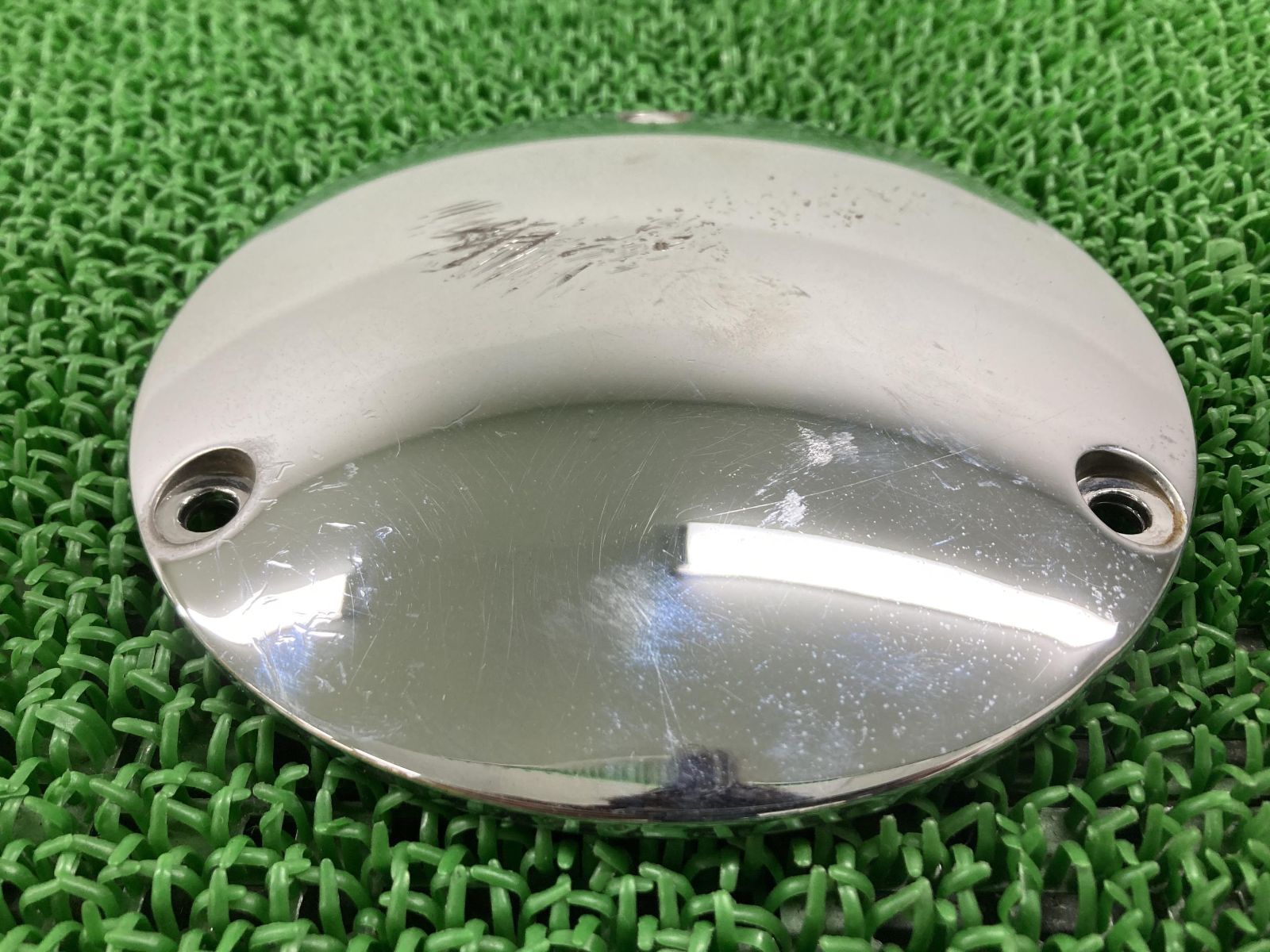 ショベル エボ ダービーカバー ハーレー 純正 中古 バイク 部品 3穴 ダイナ ソフテイル ツーリング エンジンカバー 車検 Genuine