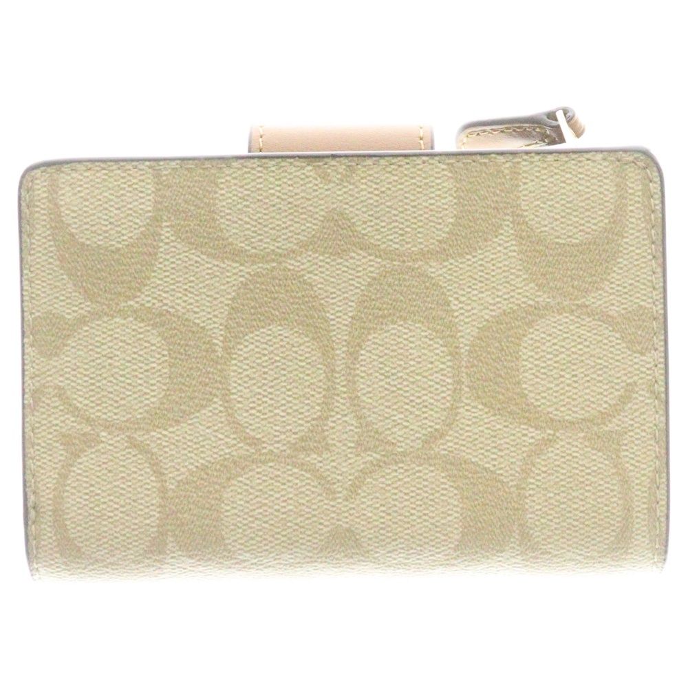 COACH (コーチ) 金ロゴ L字ジップ シグネイチャー コンパクト