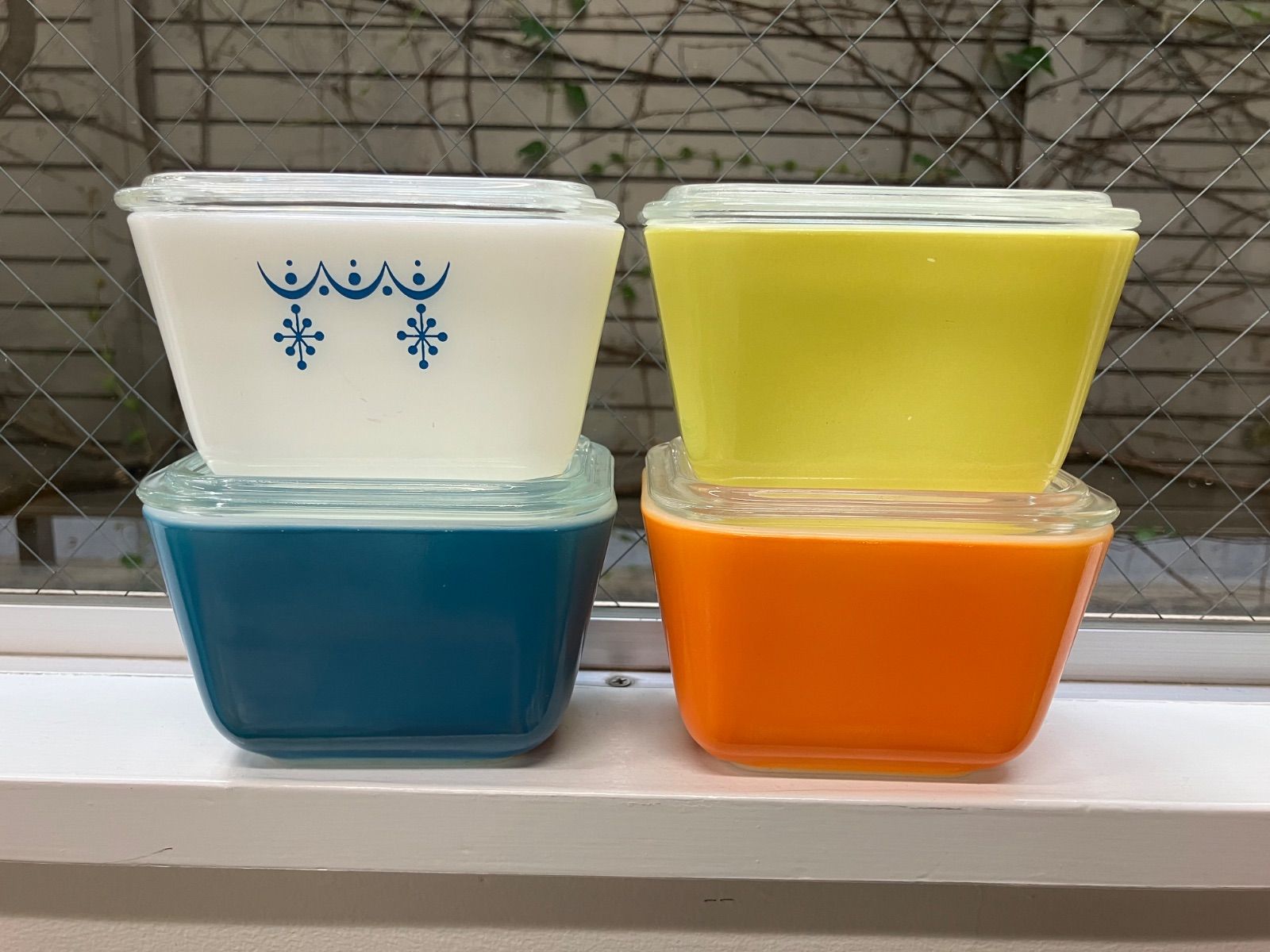 オールドパイレックス PYREX レフリジレーター 保存容器 蓋付き