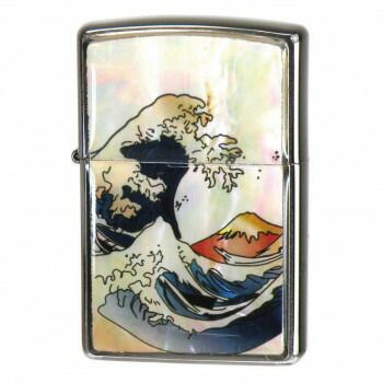 ZIPPO フレーム貝貼りエポ 波富士
