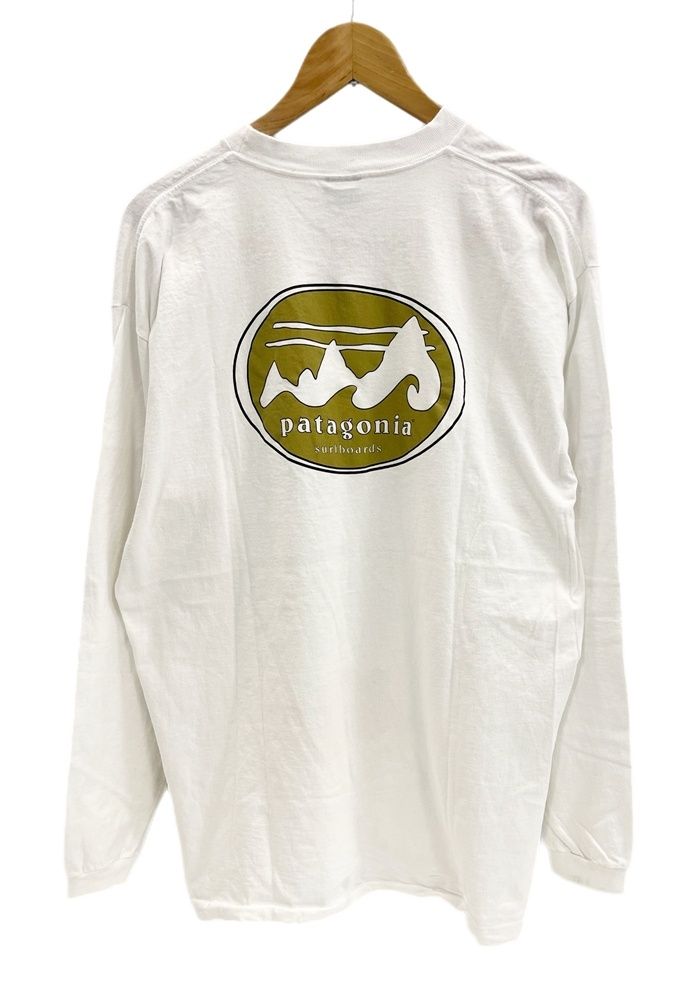 patagonia surf logo usa製　パタゴニア vintage Vintage 90's Patagonia Surfboards Beneficial Tee %100 Cotton