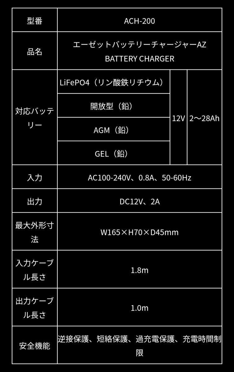 離島エリア不可|12V