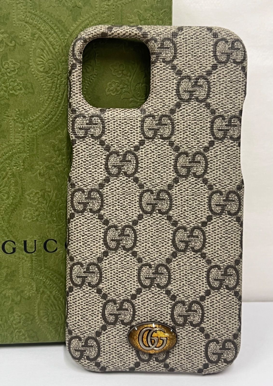 GUCCI グッチ Iphone 13 ケース GG ベージュ ロゴ 09BS303