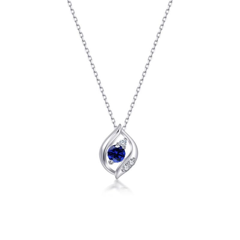 Free bird 誕生石 ネックレス レディース 天然宝石 シルバー925 葉の形 アクセサリー 女性ペンダント 金属アレルギー対応 ジュエリー 記念日 誕生日 ホワイトデー プレゼント 入学式