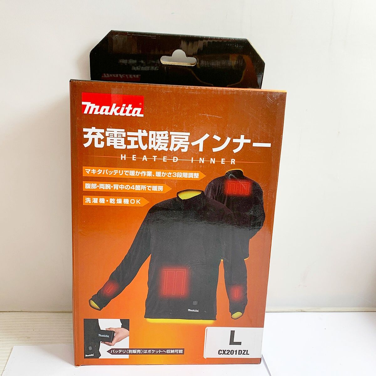 ♭♭MAKITA マキタ ポリエステル 充電式暖房インナー Lサイズ CX201DZL 
