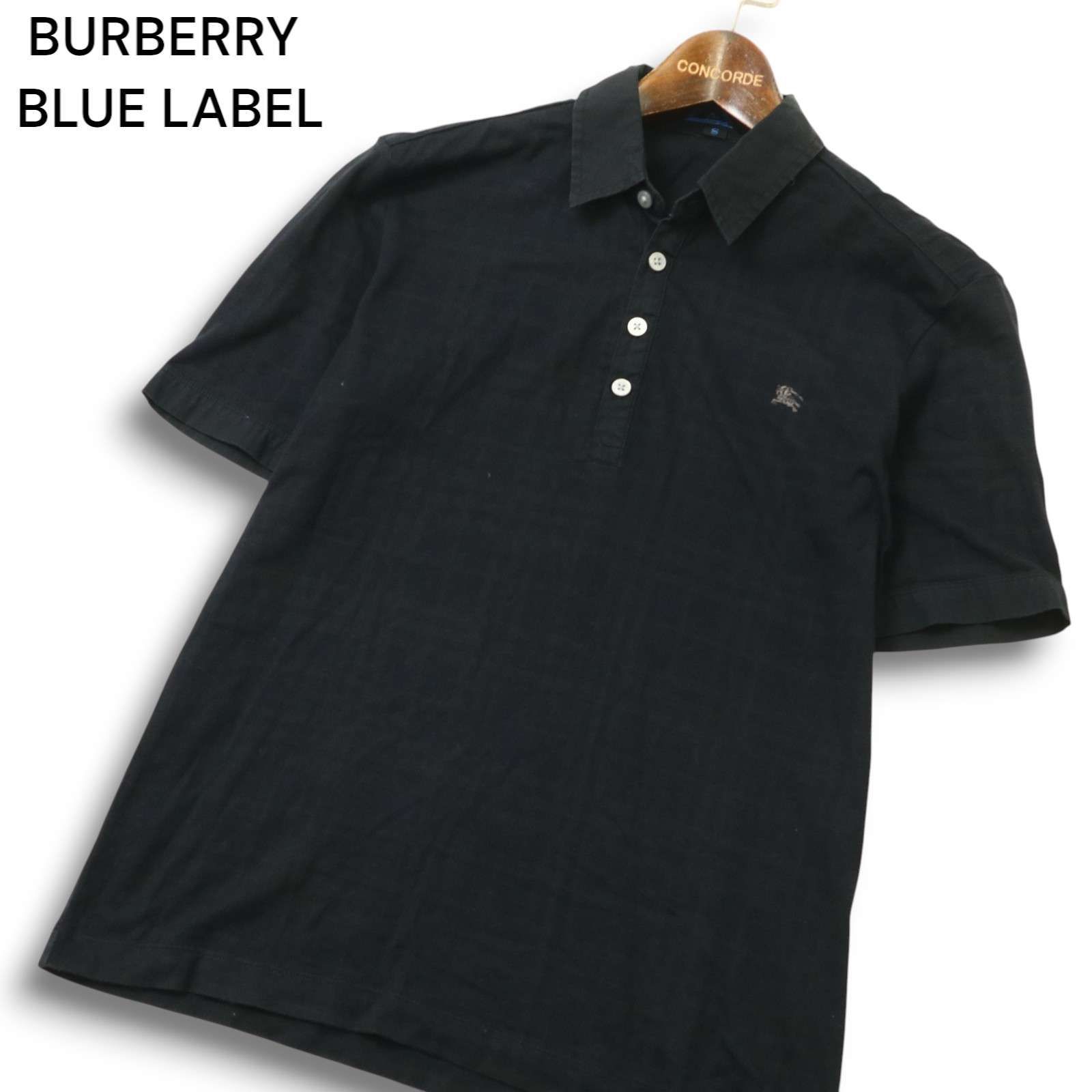 BURBERRY バーバリー BLUE LABELブルーレーベルポロシャツ黒M
