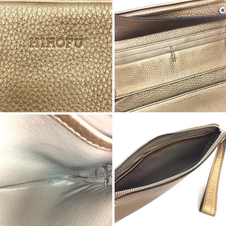 HIROFU ヒロフ 長財布 リストレットポーチ レザー aq10140 - メルカリ