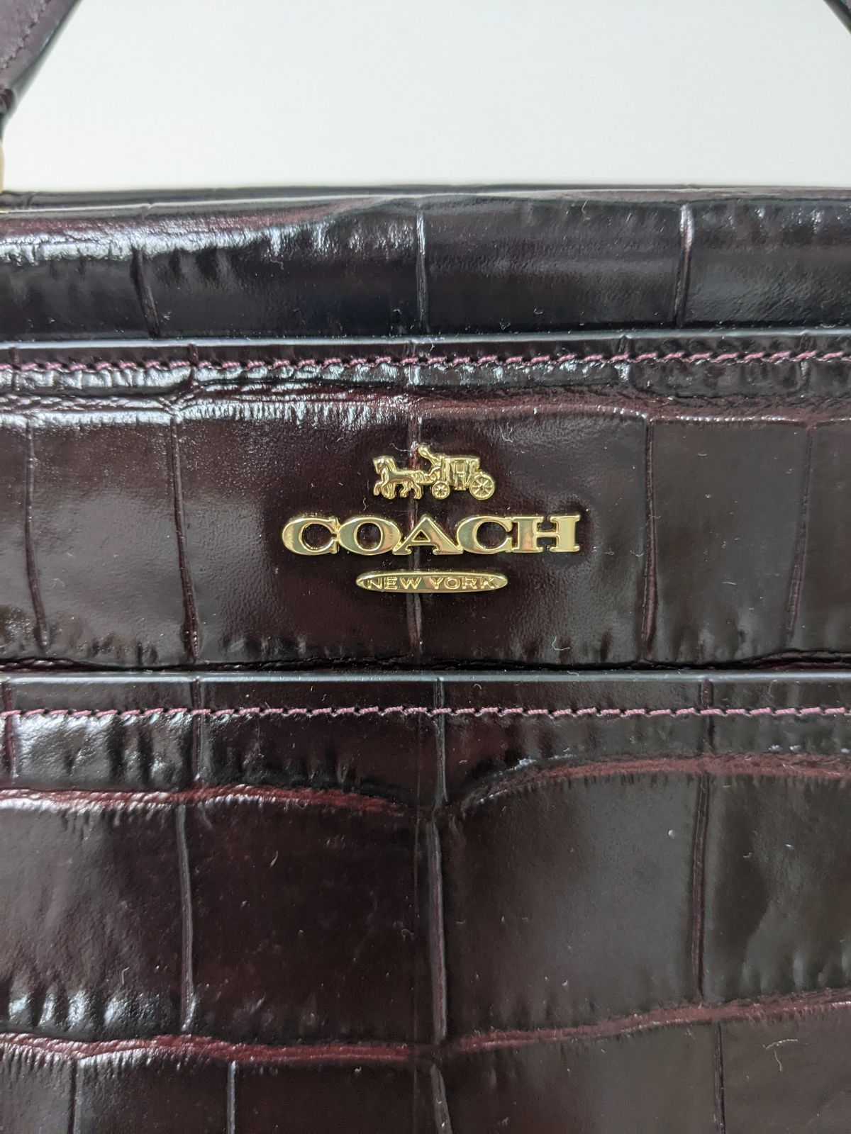 ⭐極美品❗COACH グレース クロコ柄 2WAY ショルダーバック⭐ - メルカリ