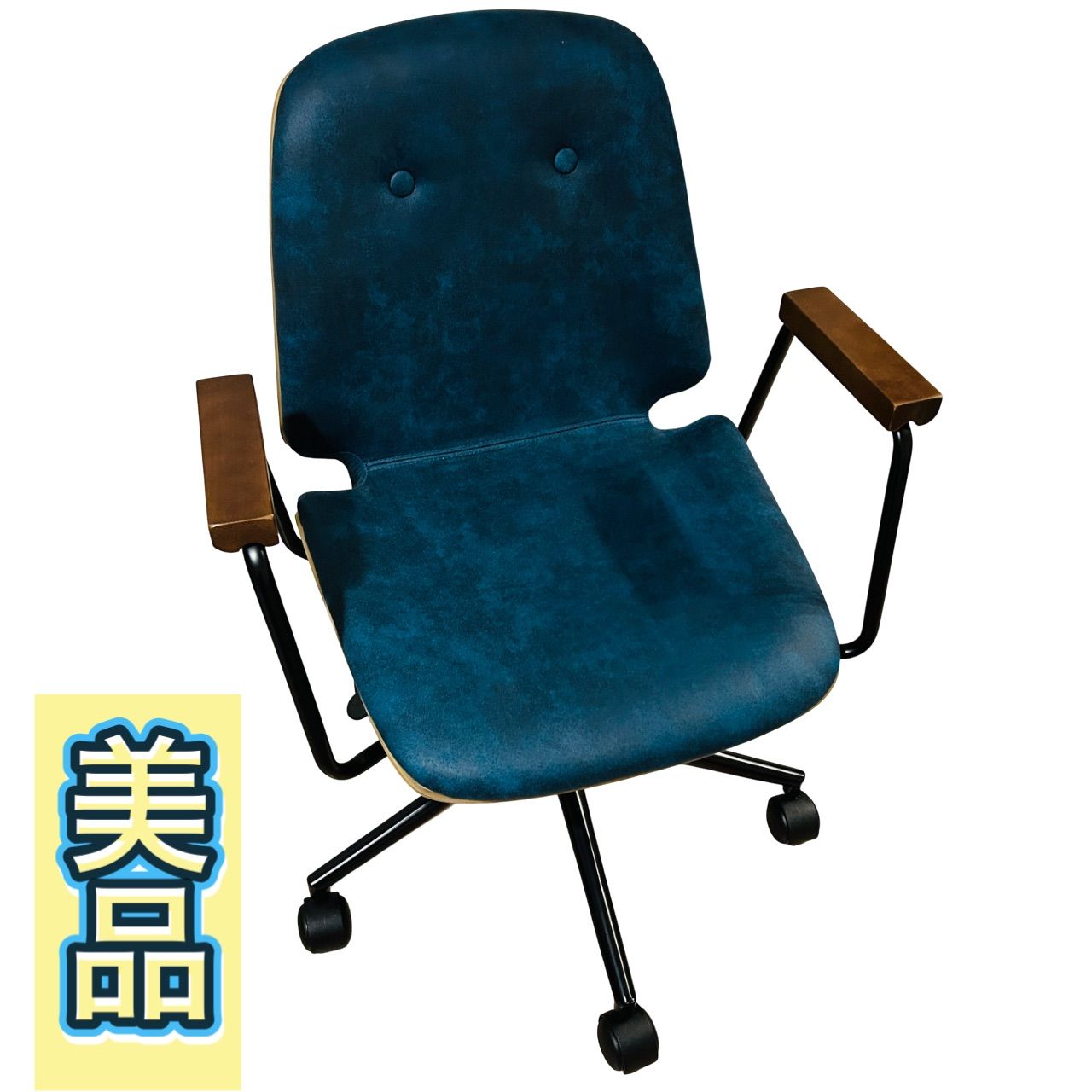 タマリビング Tamaliving ブロンコ ホームチェア デスクチェア パソコンチェア 学習チェア 肘掛け椅子 キャスター付き 360度回転 上下昇降機能 ブルー