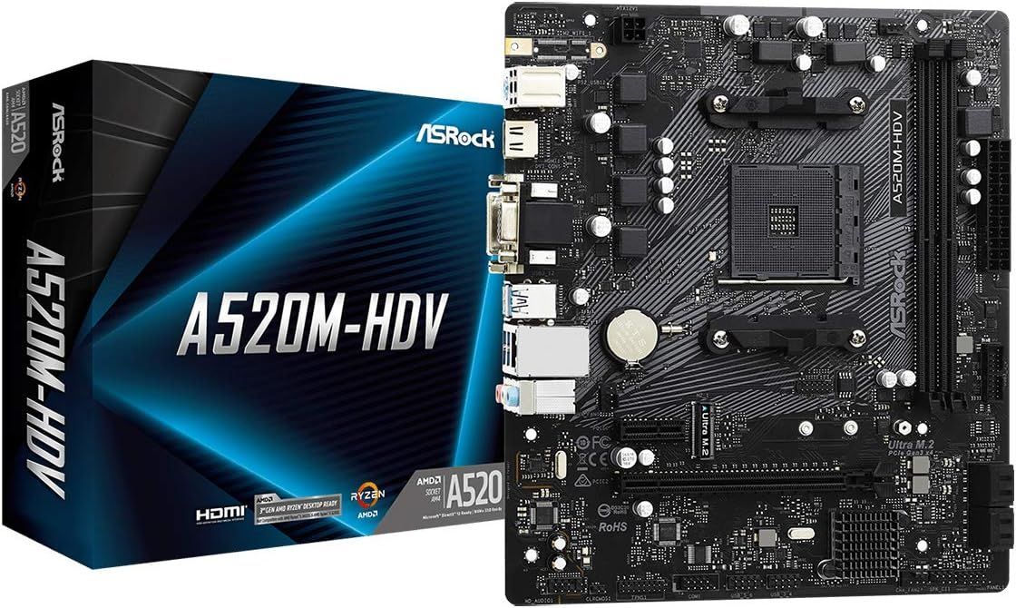 開封済・未使用品】 ASRock AMD Ryzen マザーボード A520M-HDV A0327 0410ML003  0120240408102729 - メルカリ