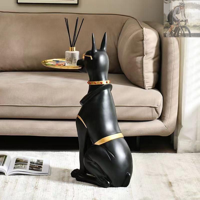 置物 オブジェ ドーベルマン トレイ 小物入れ 犬 動物 アニマル