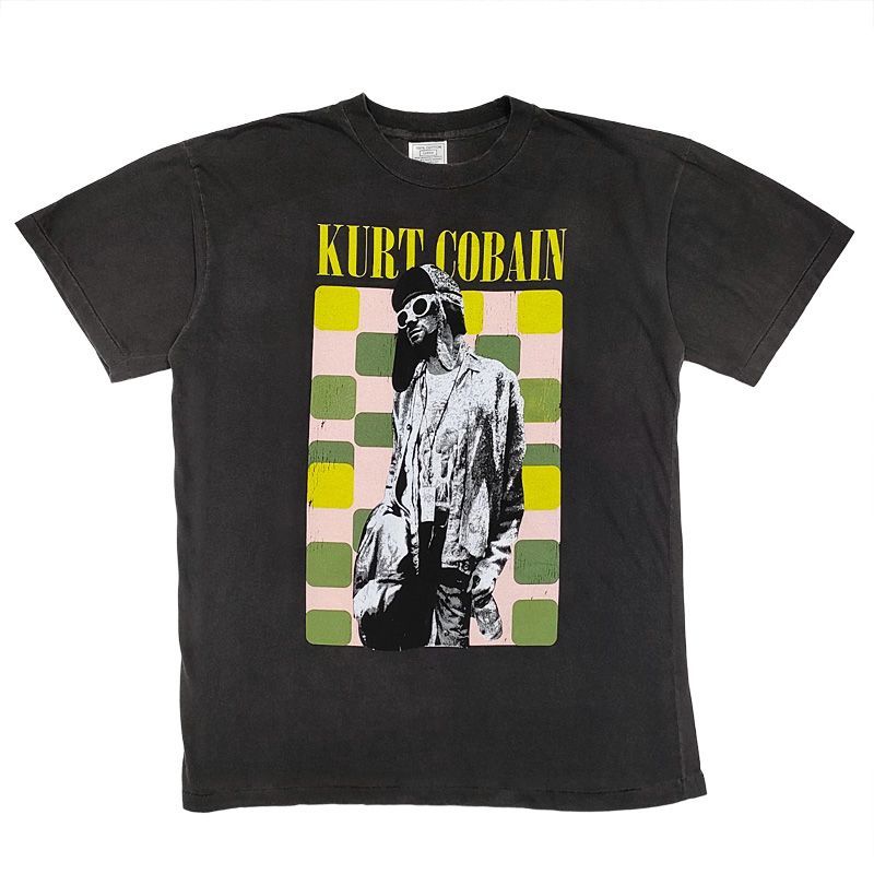 カートコバーン Tシャツ 半袖 KURT COBAIN フェード ブラック サイズ：メンズ L ニルヴァーナ Nirvana バンドTシャツ  ロックTシャツ 【新品】 - メルカリ