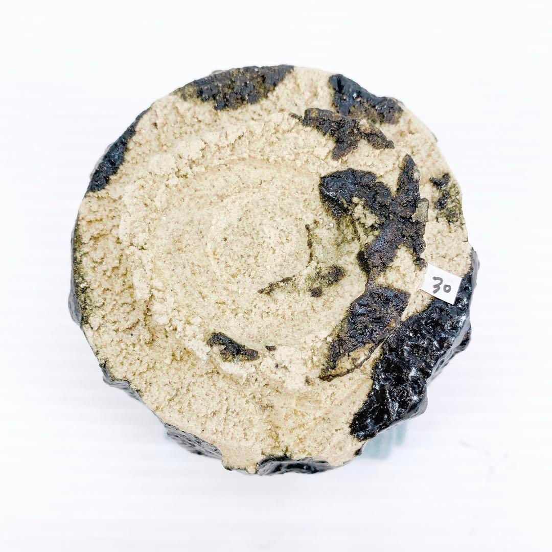 山田 和 作 引出 黒 手斧目 ぐい呑 アンティーク 陶芸 芸術品 骨董品