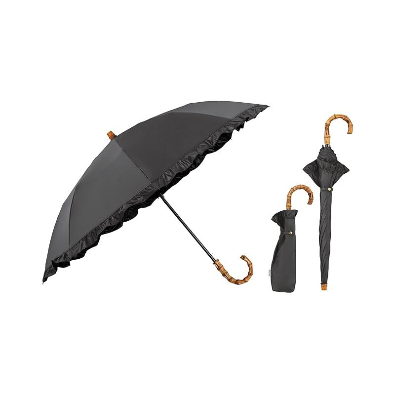 Wpc. 日傘UVO折りたたみ傘フリル ベージュ UVO2F-012親骨50cm Wpc