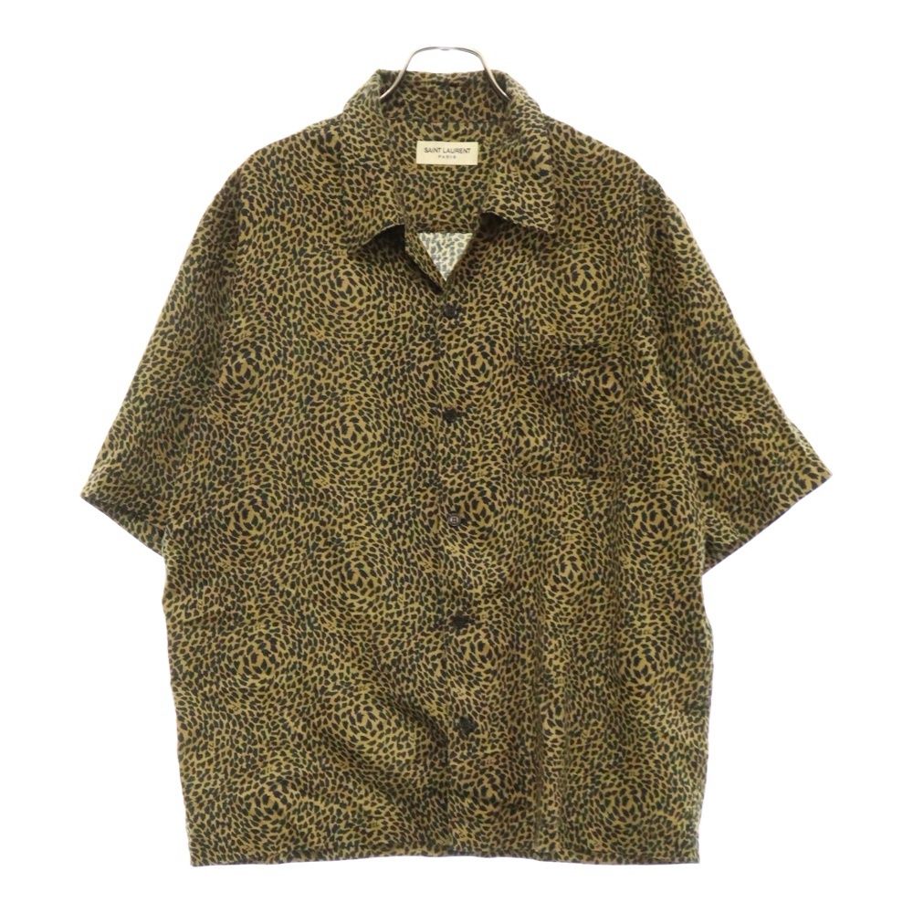 SAINT LAURENT PARIS (サンローランパリ) レオパード柄 オープンカラー