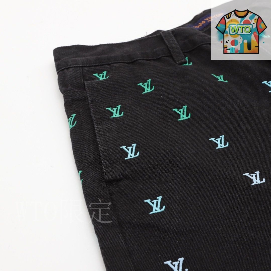【花柄】Louis Vuitton 刺繍パジャマパンツ 今日特価】LOUIS VUITTON 2025SS グラデーション刺繍デニム