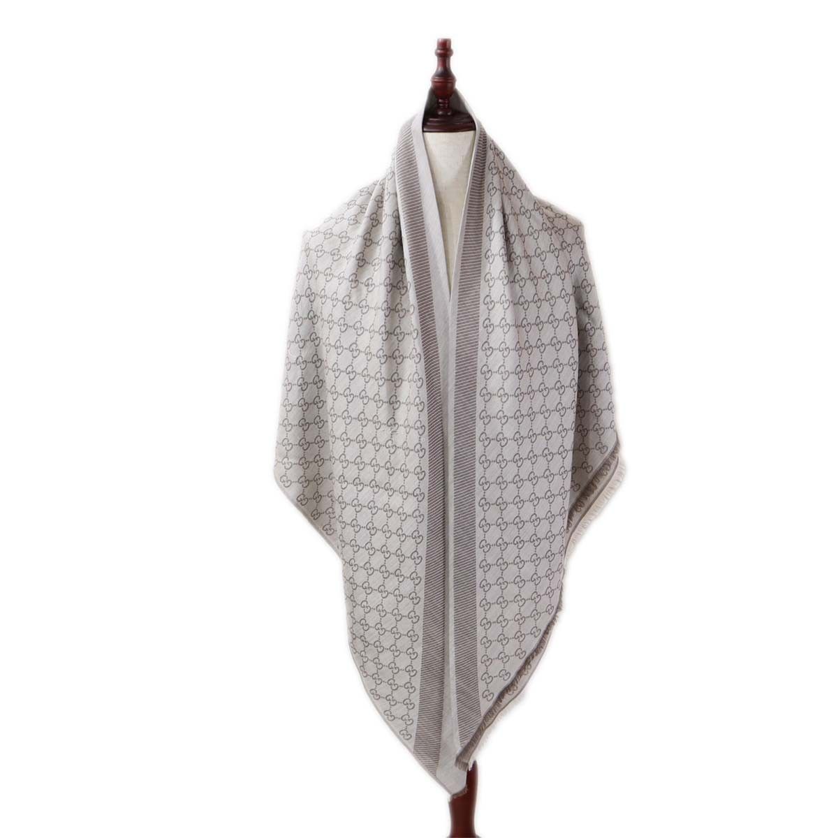 GUCCI グッチ ストール GG 140cm ブラウン系 服飾小物 M4036