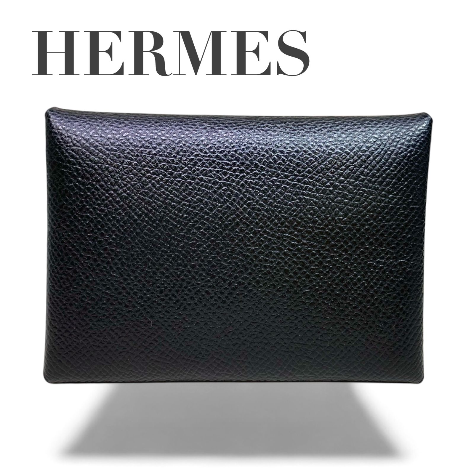 極美品『エルメス』カルヴィ デュオ ブラック 黒 カードケース 財布 B