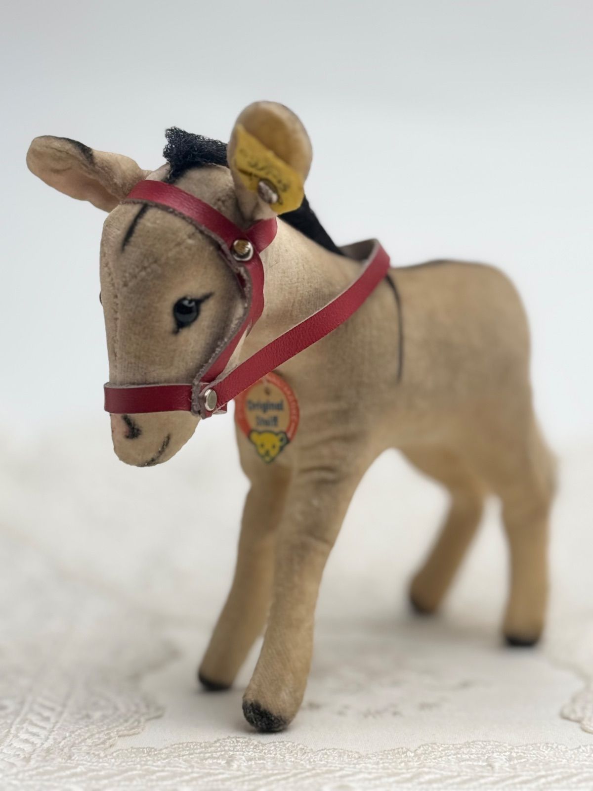 シュタイフ★Donkey 12cm(初期№タグ付)ベルベットのロバ/ドンキー驢馬 送料無料☆シュタイフ☆Donkey 12cm オールID's完品☆ベルベット