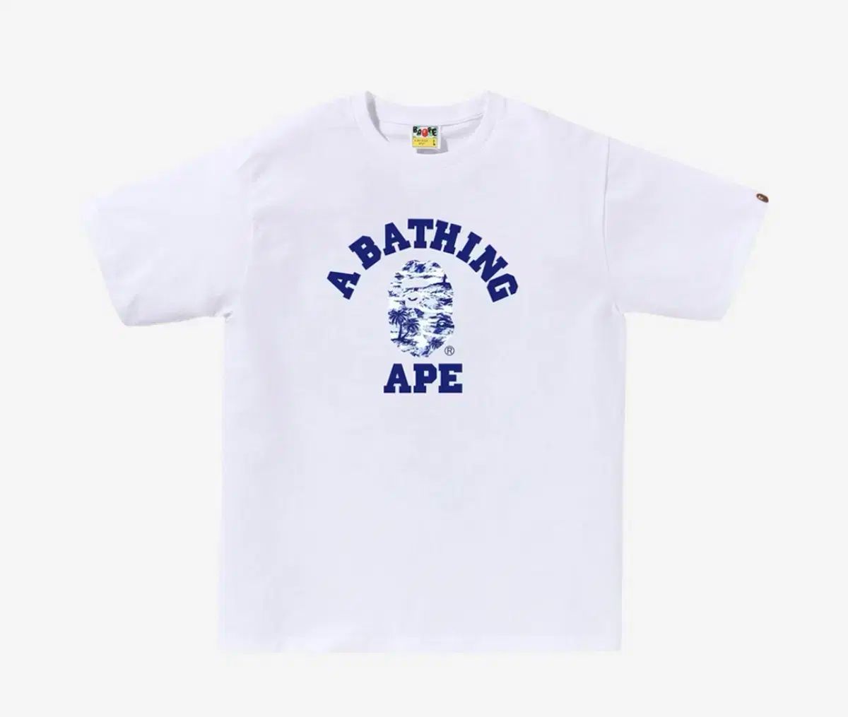 A BATHING APE Tシャツ XL 青 MCM APEコラボTシャツ 青 ブルー A BATHING