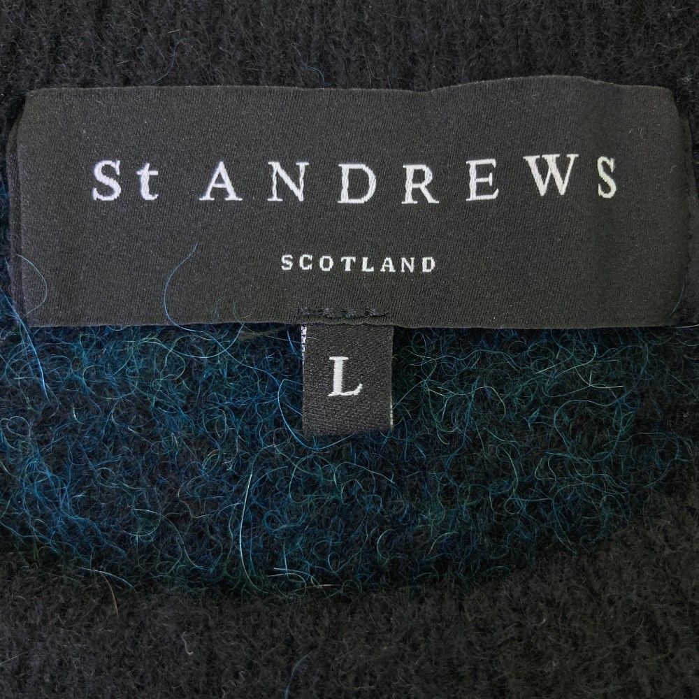 サイズ：L ST ANDREWS セントアンドリュース アルパカ混 長袖ニット