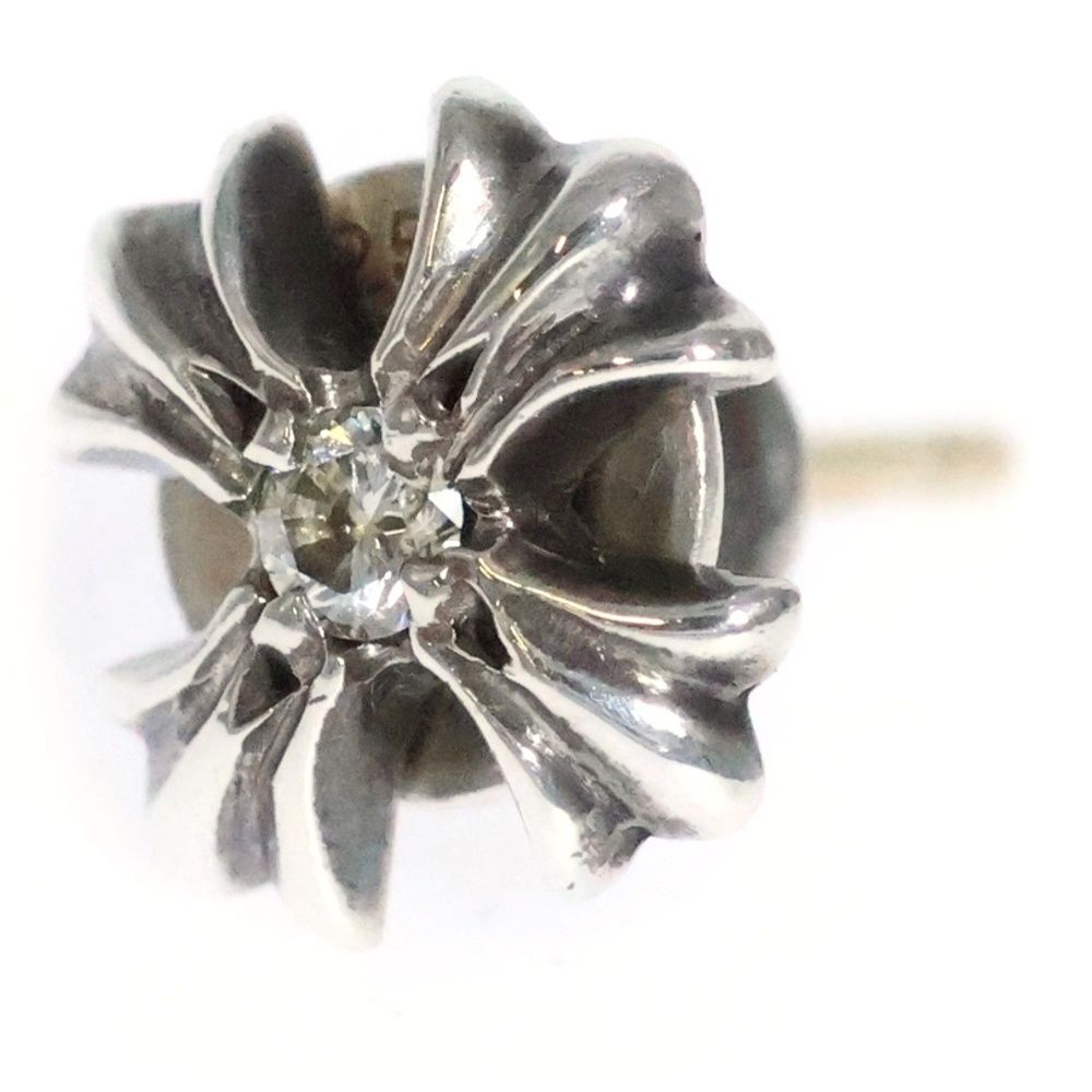 CHROME HEARTS クロムハーツ No2 CH PLS DIA CHプラス 1ダイヤ スタッドピアス シルバー