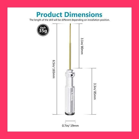 NEEWER 窒化チタン TiNi六角ドライバーレンチ4点セット 1.5mm/2mm/2.5