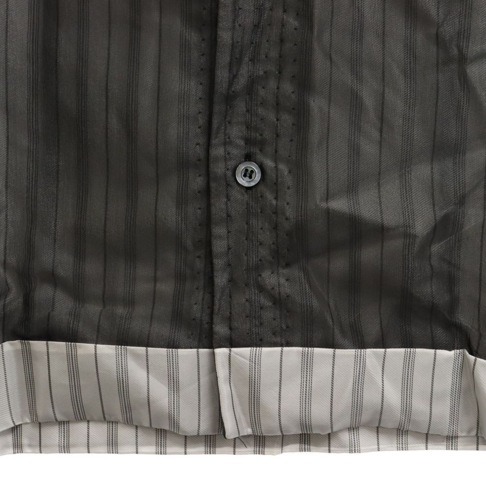 マルタンマルジェラMARTIN MARGIELAブラック ストライプ半袖Tシャツ