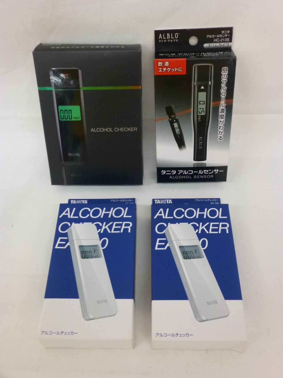 【新品未使用】4個　タニタ　アルコールチェッカー 未使用品】タニタ アルコールチェッカー 本物 4点セット