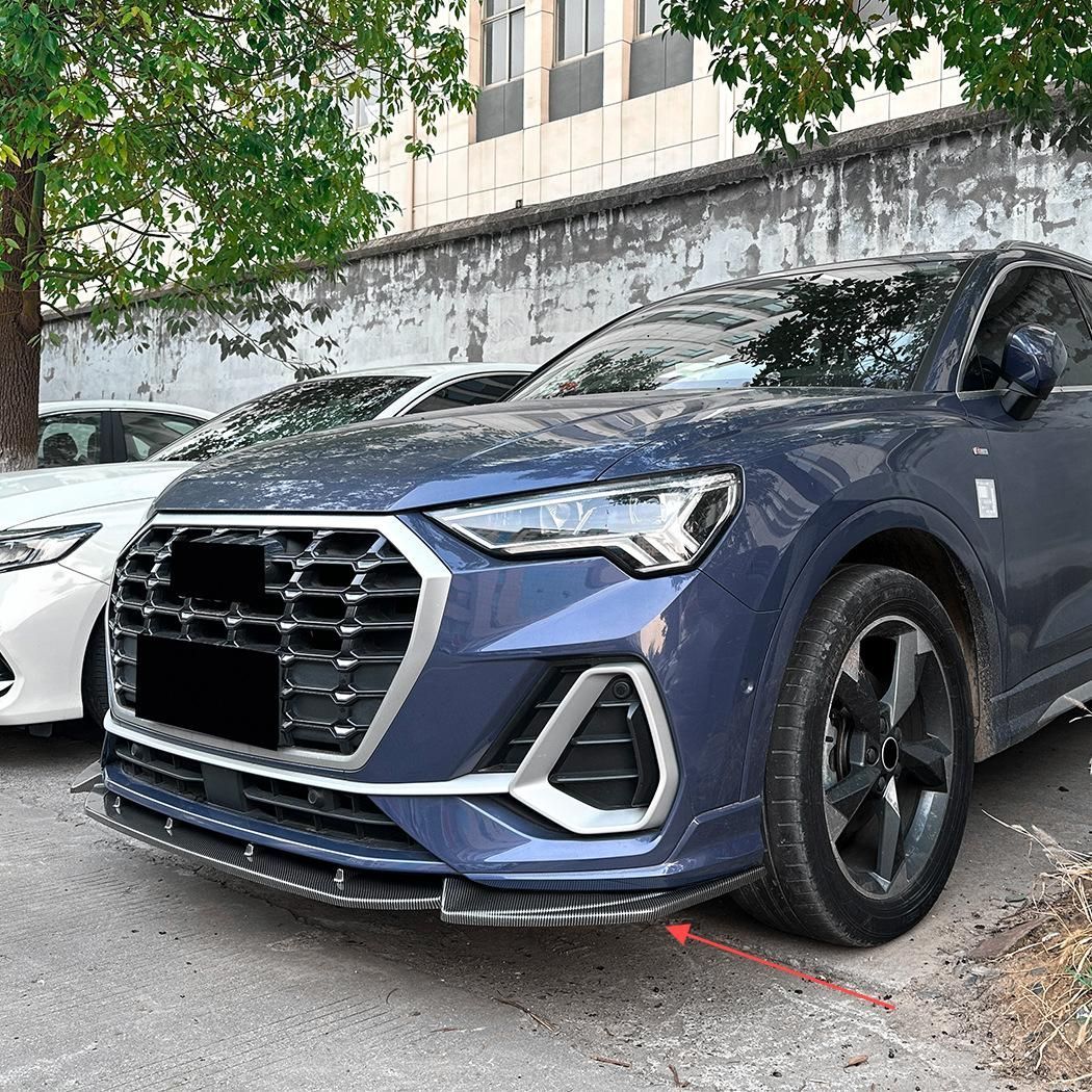 Audi Q3 F3 Sline 2019年以降 一体型フロントリップスポイラー ABS製 外装カスタムパーツ カーボン調 |4.29