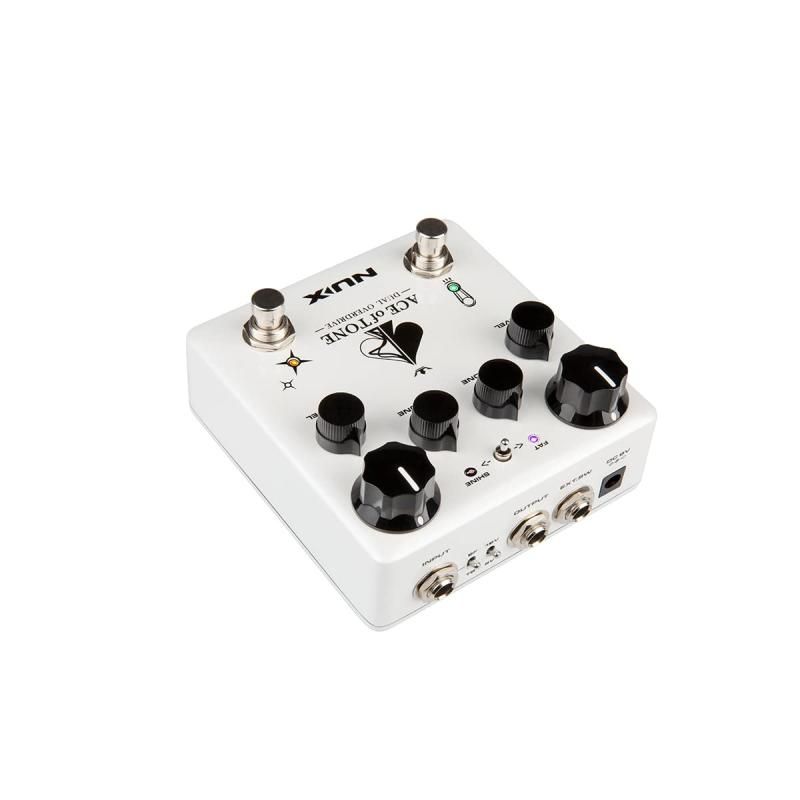 NUX ACE of TONE NDO-5 デュアルオーバードライブペダル NUX Ace of Tone Dual Overdrive Effects Pedal White | Guitar Center