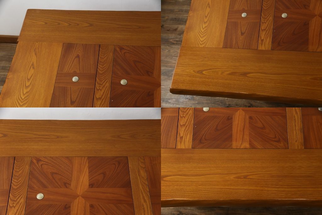 ☆事前問合せ必須☆ 囲炉裏テーブル 中古 美品 欅 ケヤキ材 伝統木芸士