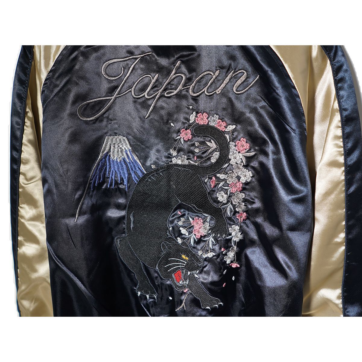 vintage70sJAPAMサテンスーベニアジャケットSIZEＬ vintage70sJAPAMサテンスーベニアジャケットSIZEL