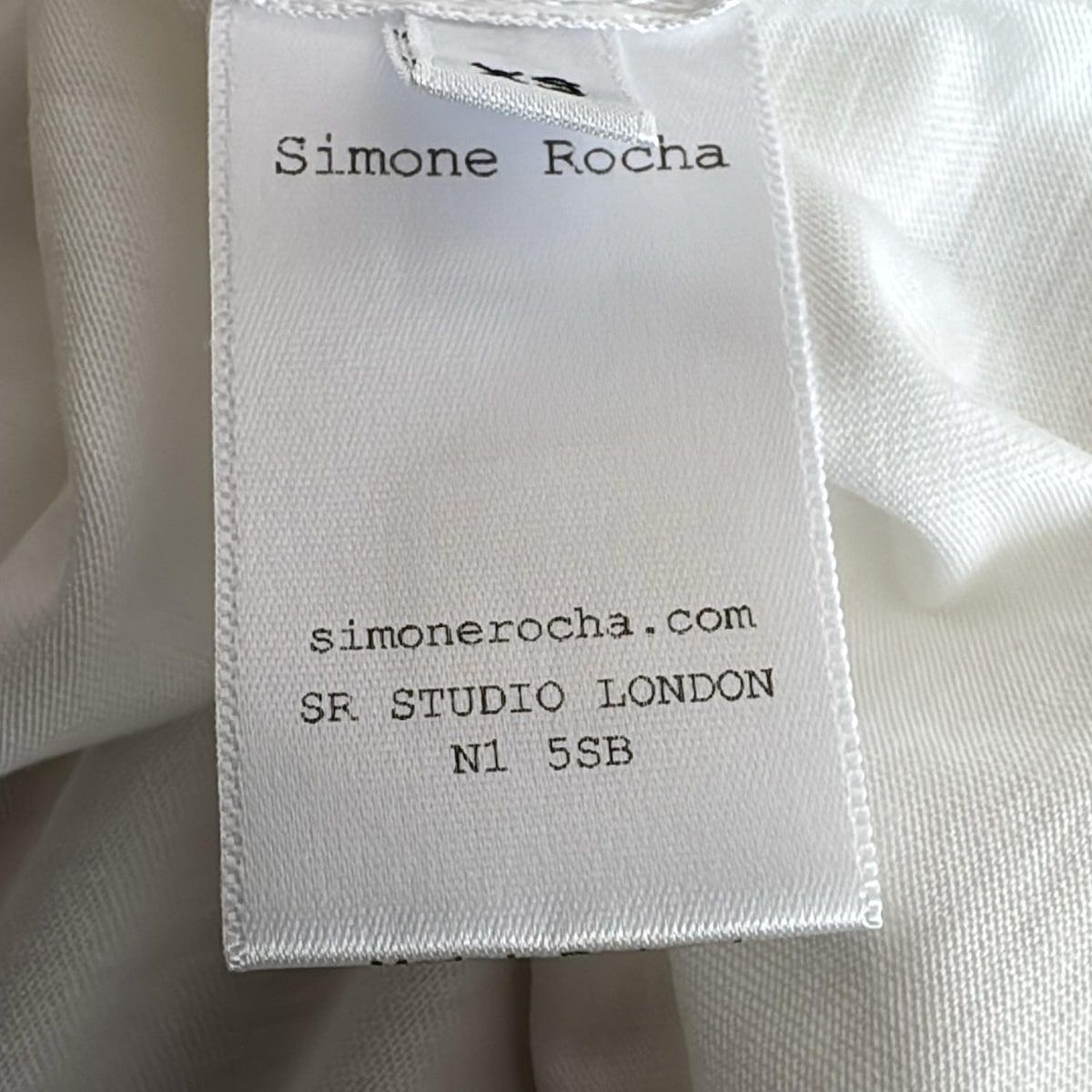 simone rocha シモーネ ロシャ Tシャツ XS 白 フリル パール MONCLER - S MONCLER SIMONE ROCHA 袖レース Tシャツ シモーネ